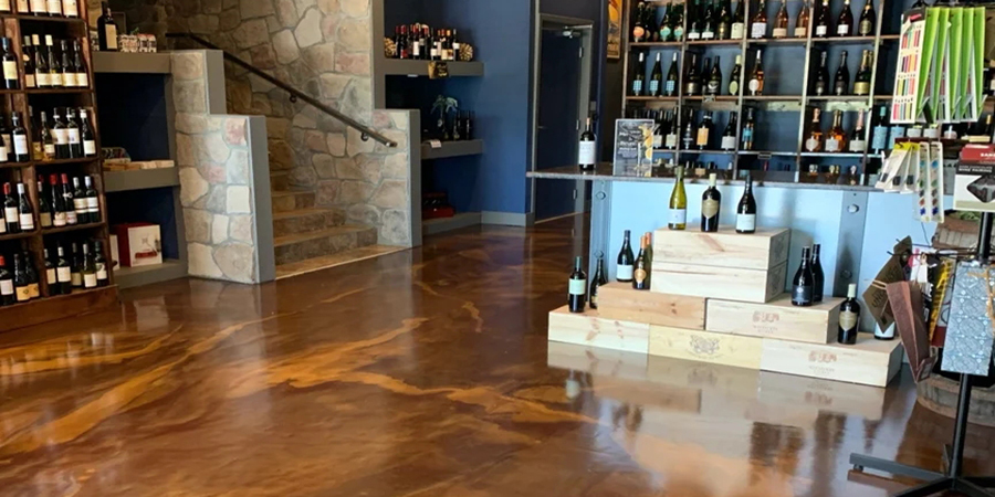 This image shows a newly painted floor.